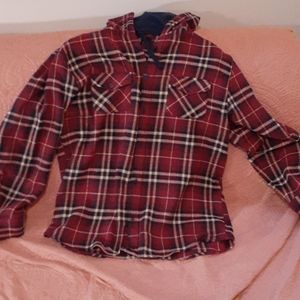 Button up flannel hoodie by Molokai Surf Co.